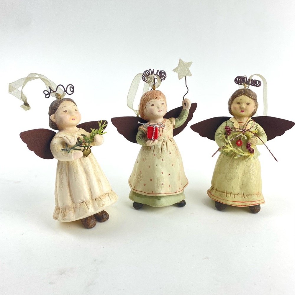 Bethany Loew Country Christmas Angel Ornament Set